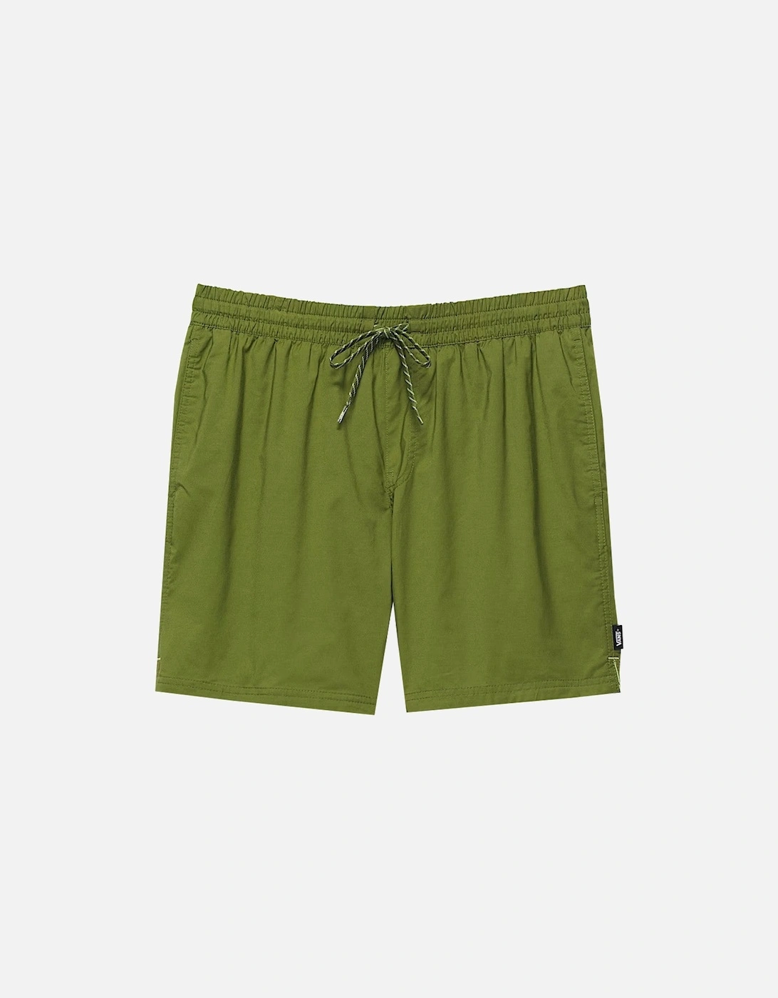 Elastic Waistband Cotton-Polyester Swimsuit with Visible Logo
