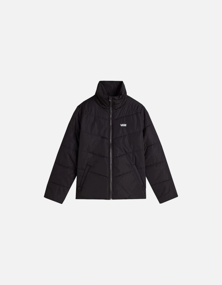 Polyester Bomber Jacket with Zip Fastening and Visible Logo