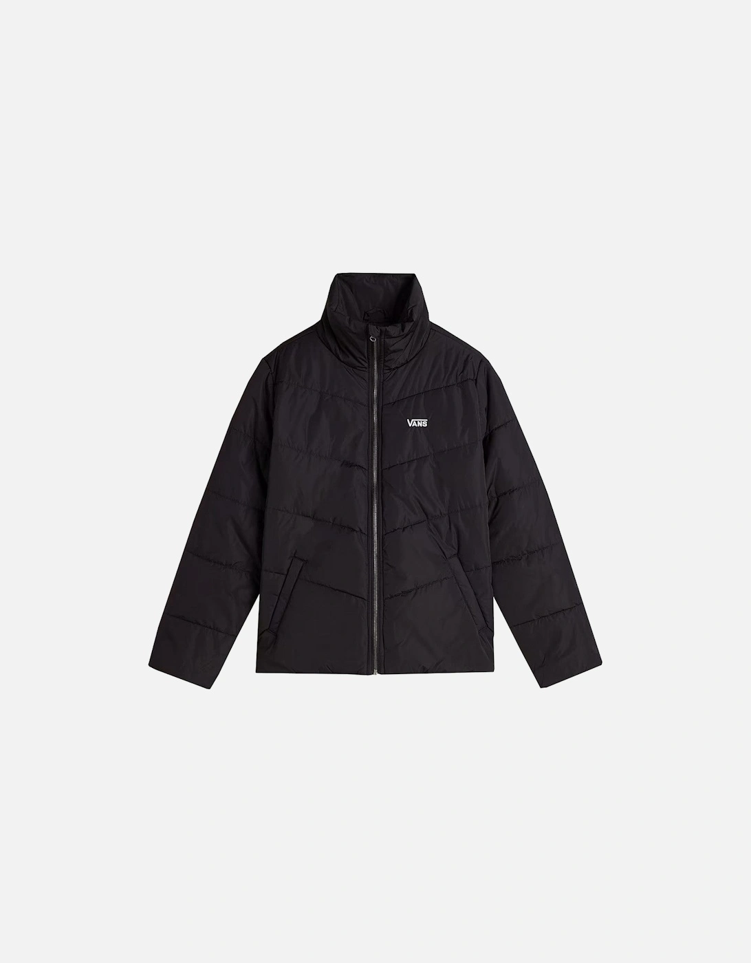 Polyester Bomber Jacket with Zip Fastening and Visible Logo