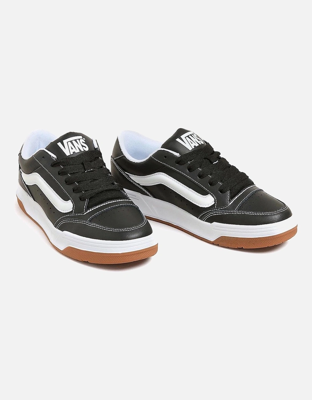 LeatherandRubberRoundToeSneakers
