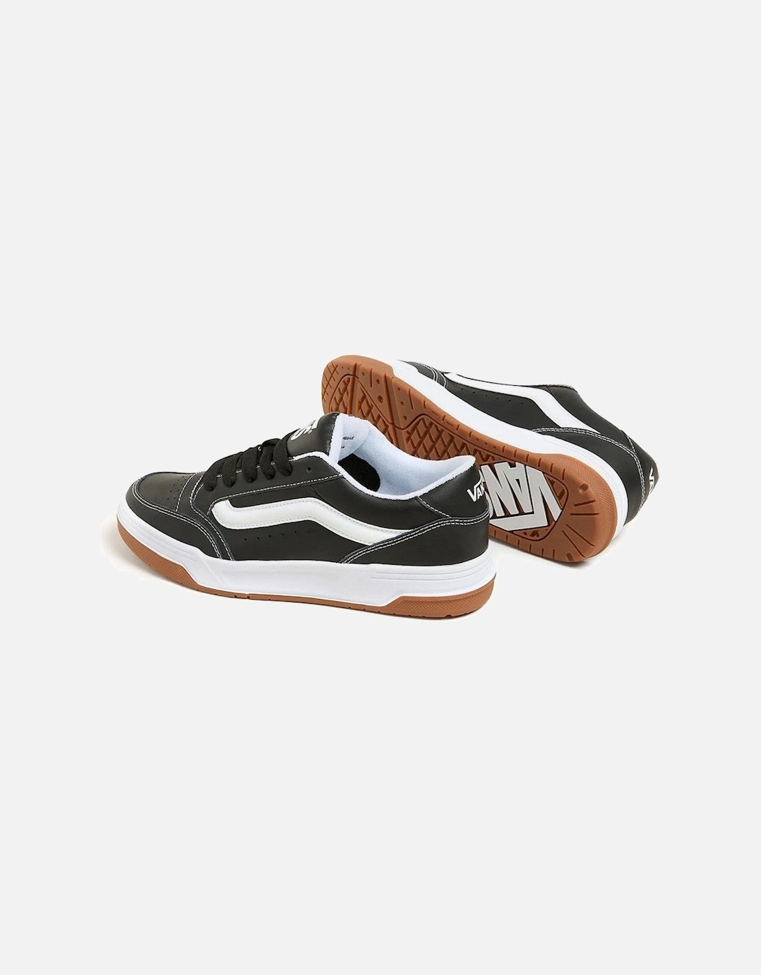 LeatherandRubberRoundToeSneakers