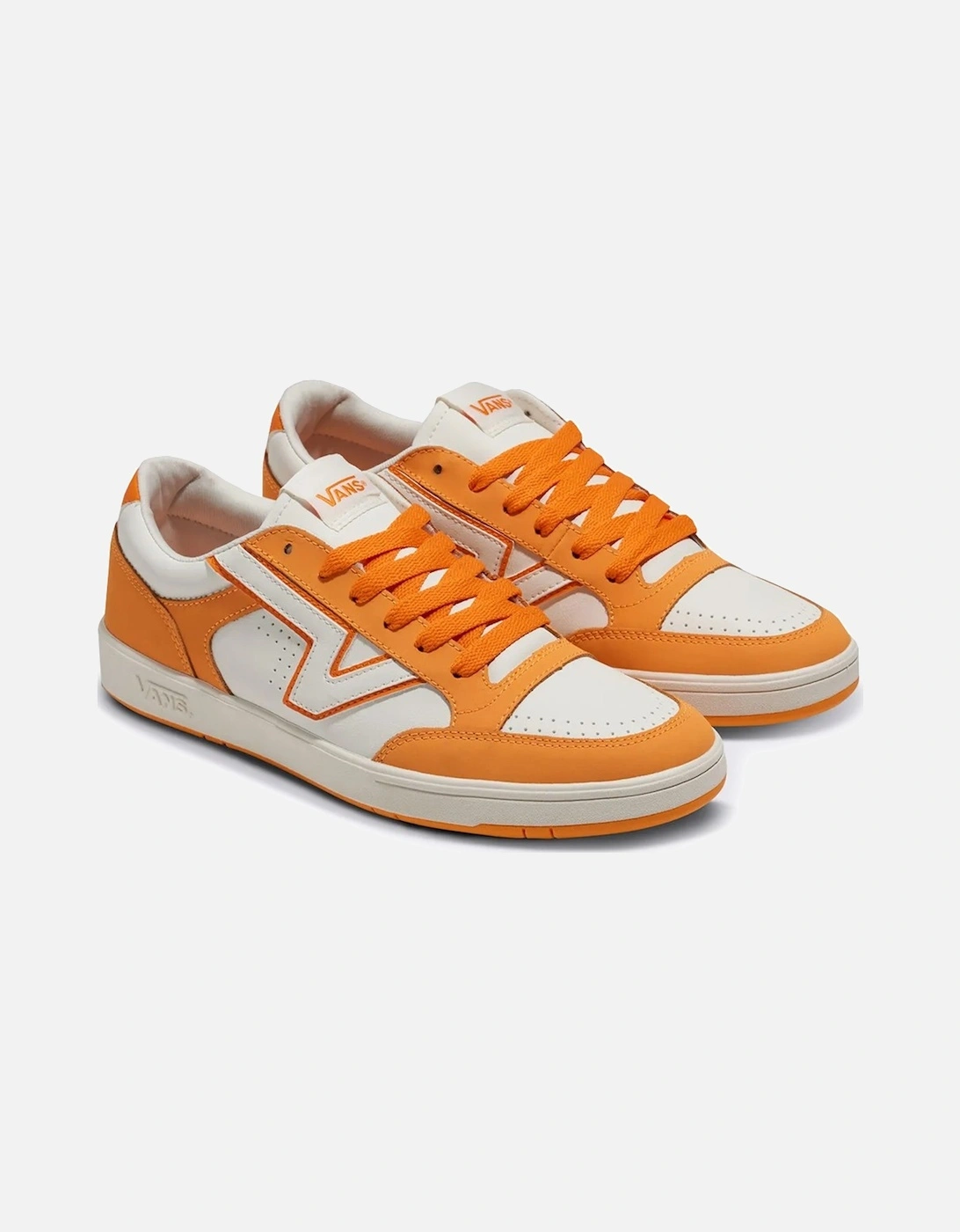 Leather and Synthetic Material Round Toe Sneakers