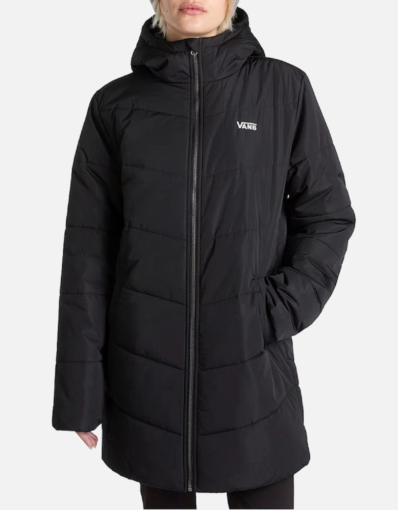 Visible Logo Solid Bomber Jacket with Zip Fastening