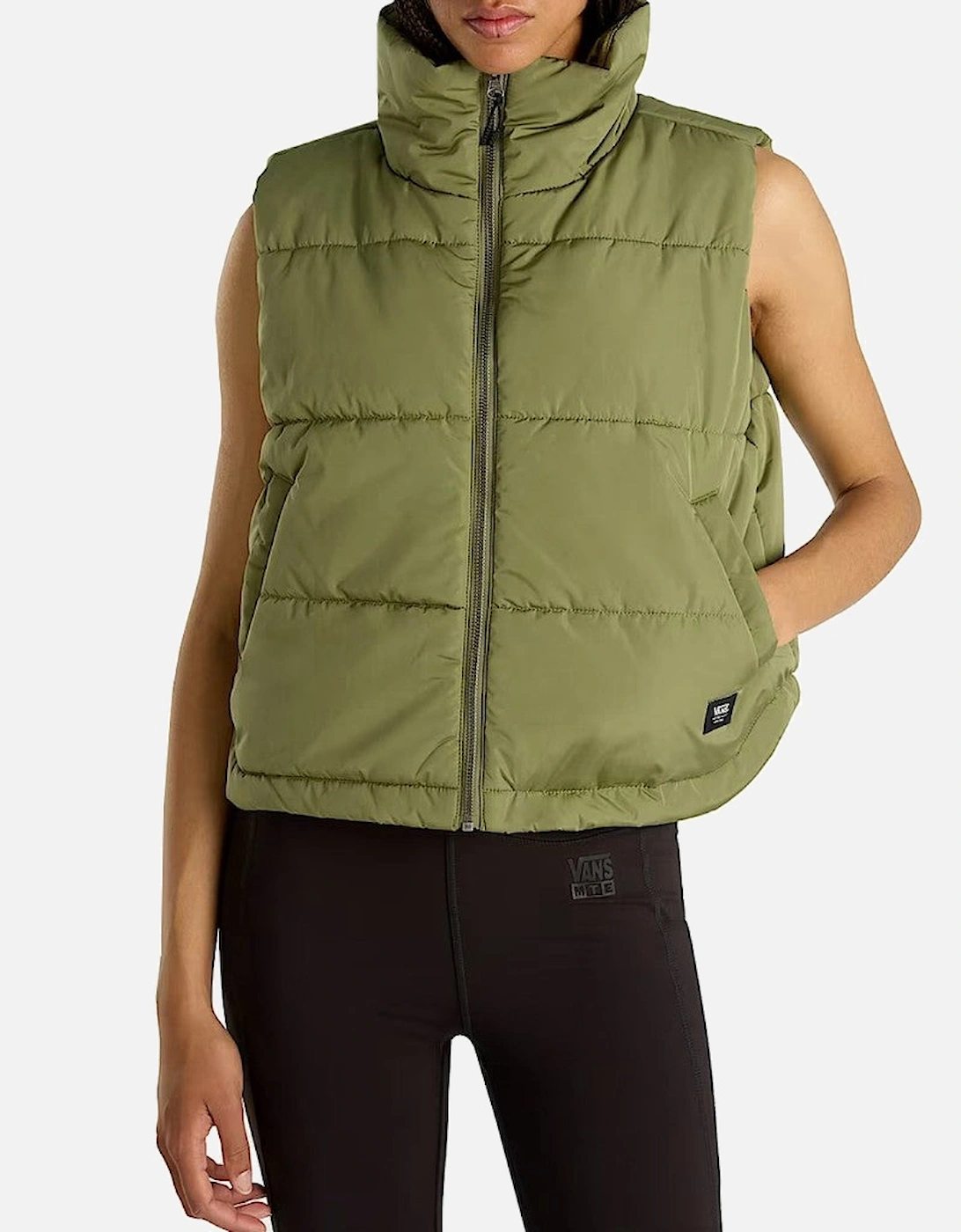 Sleeveless Bomber Jacket with Visible Logo, 4 of 3