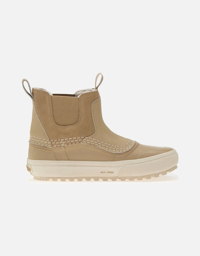 Leather and Rubber Ankle Boots with Elastic Gores