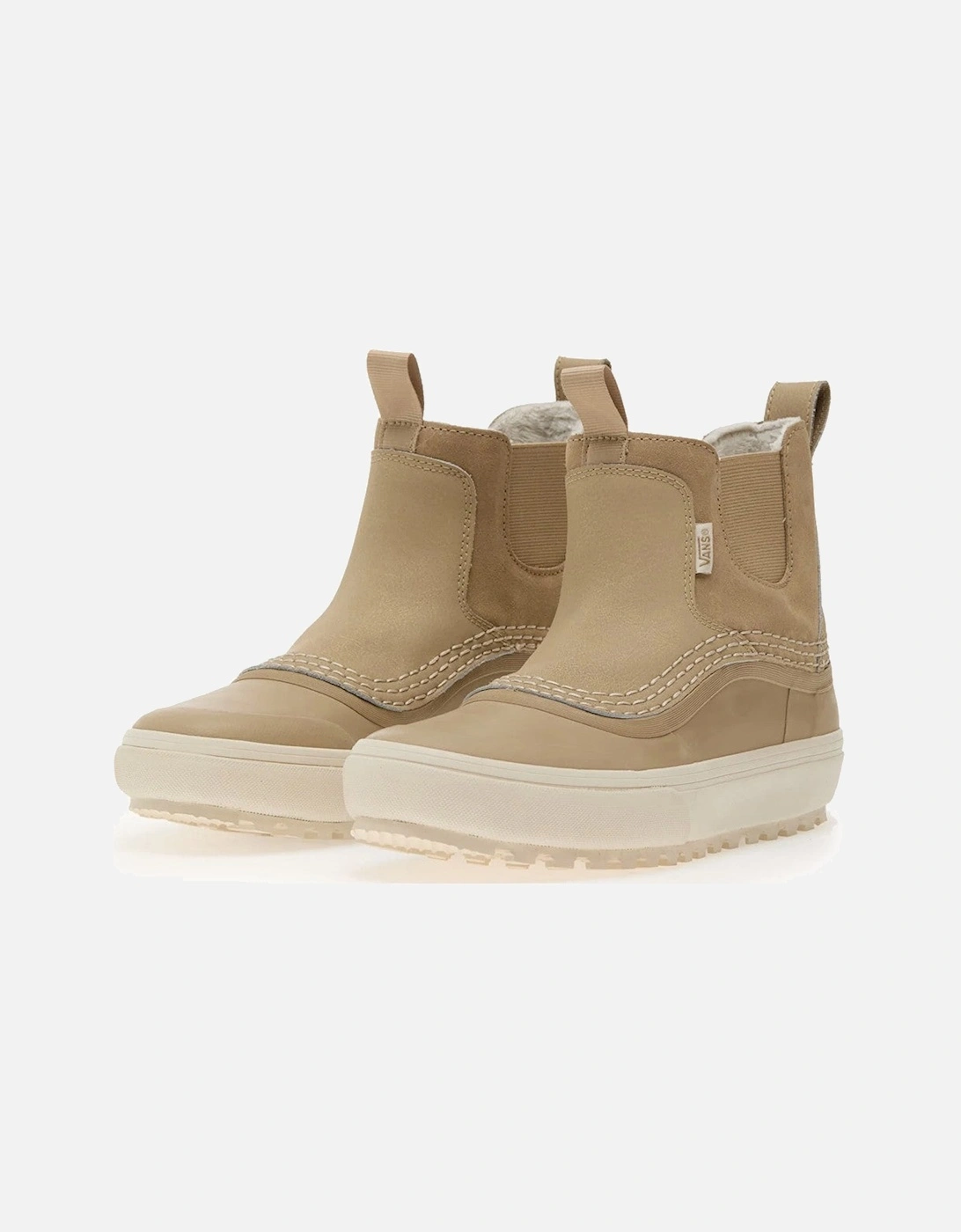 Leather and Rubber Ankle Boots with Elastic Gores