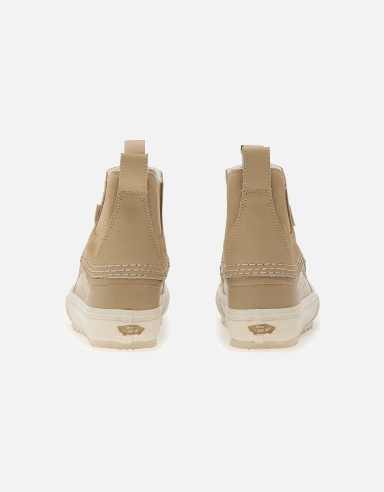 Leather and Rubber Ankle Boots with Elastic Gores
