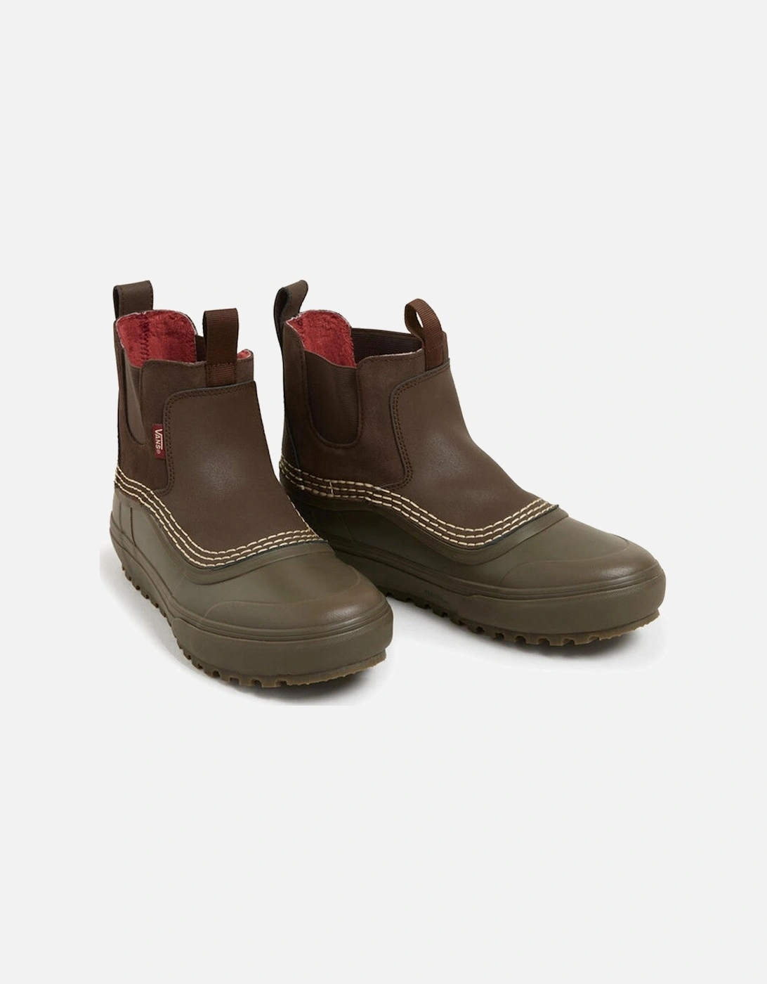 ElasticGoresRoundToeAnkleBootswithFabricUpperandRubberSole