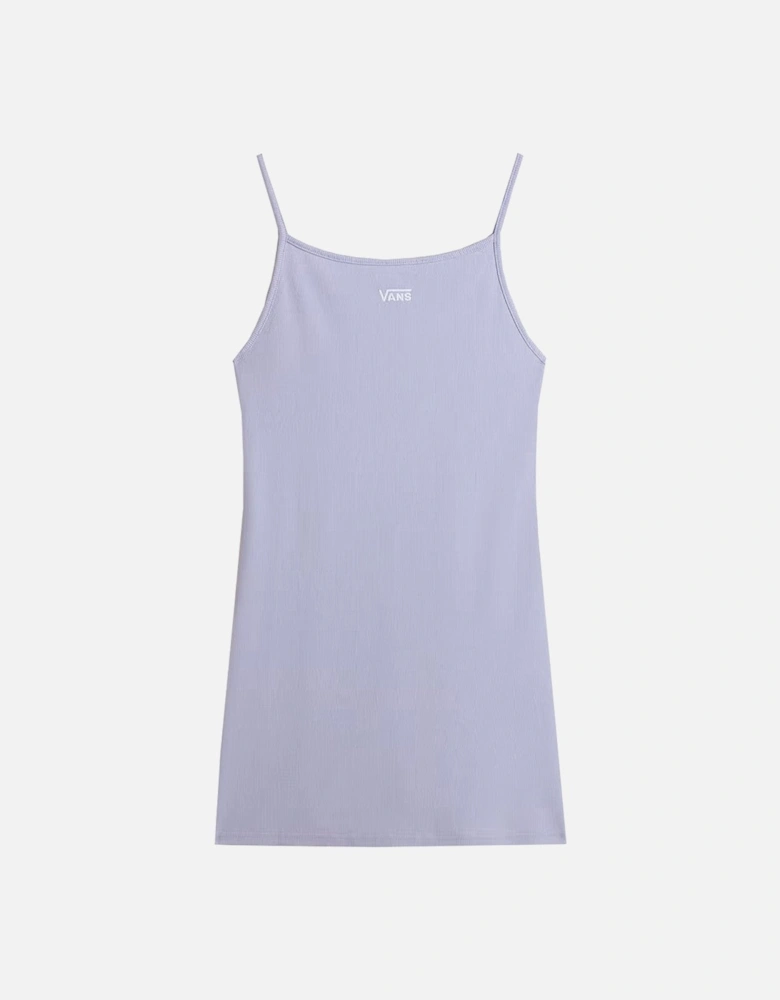 Sleeveless Cotton-Blend Dress with Visible Logo