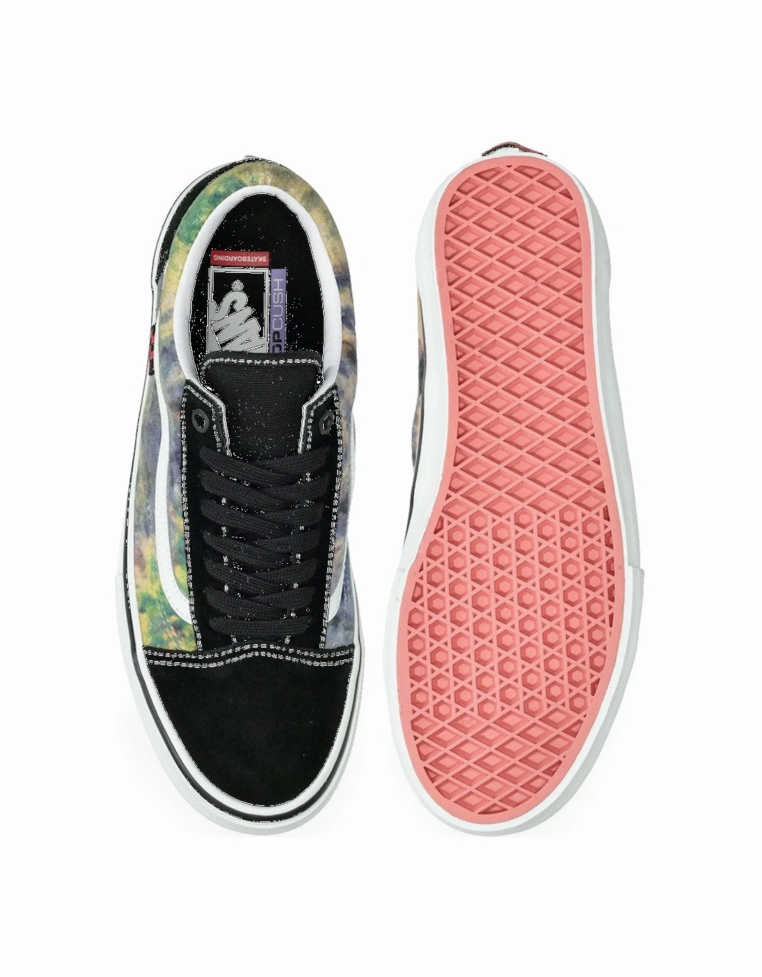Leather and Rubber Round Toe Sneakers