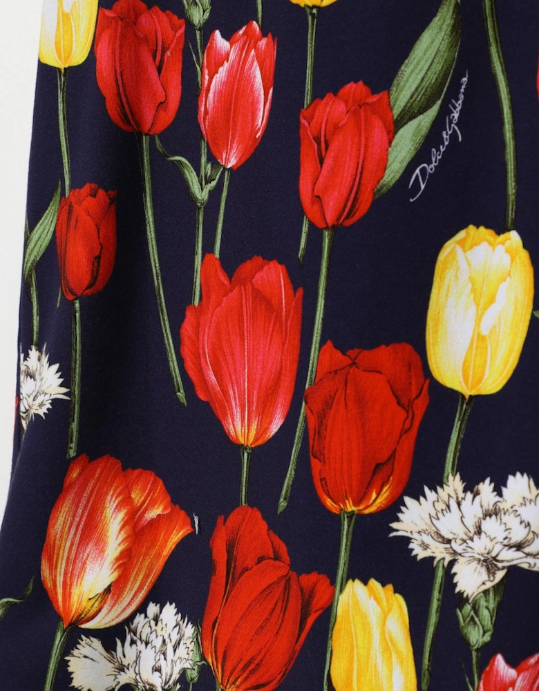 Tulip Print ALine Dress