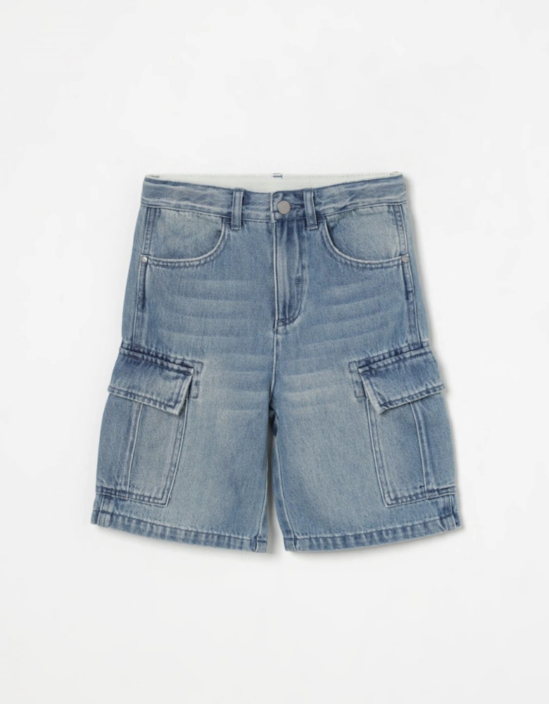 Kids Cargo Denim Shorts