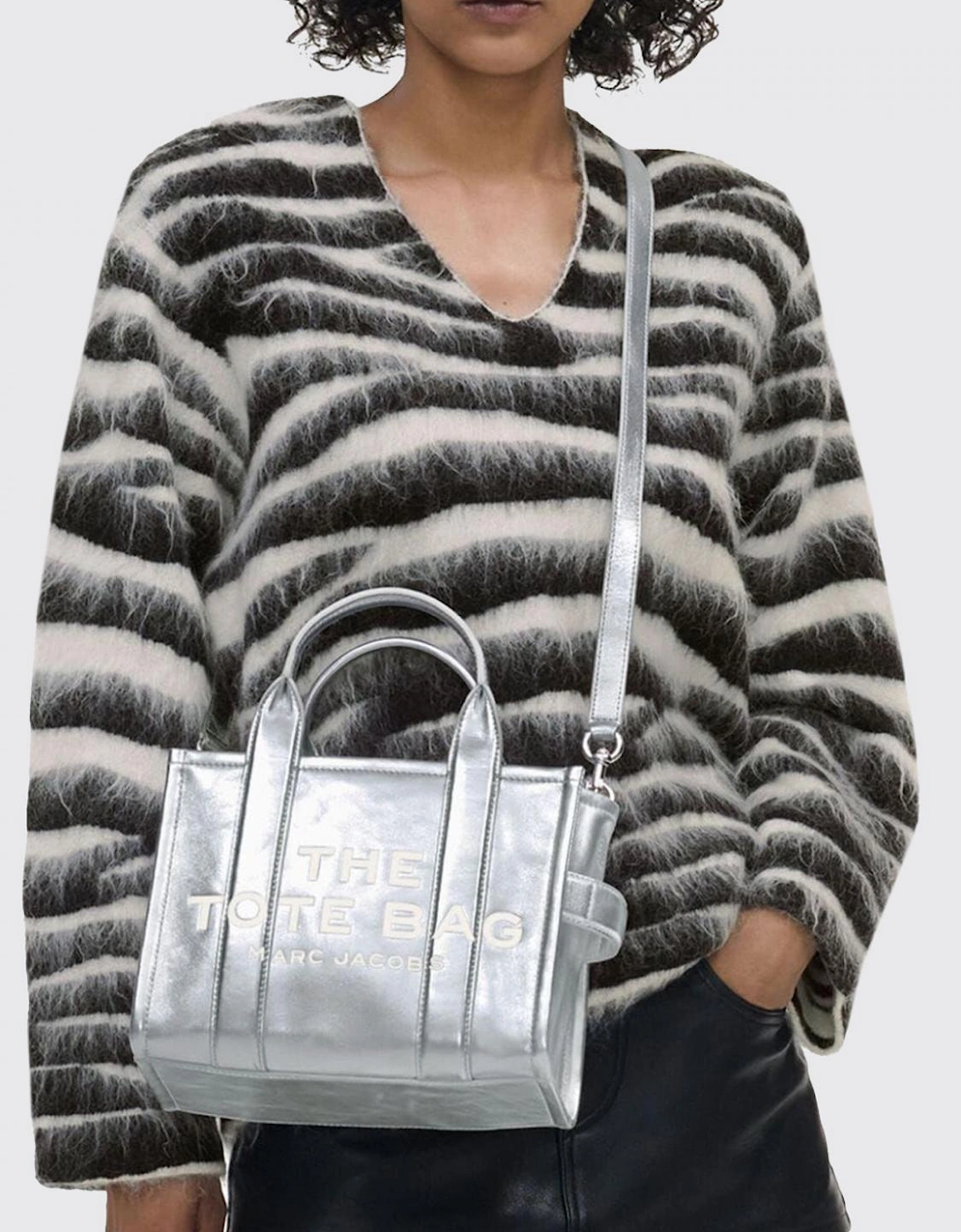 Mini Tote Bag Metallic Leather