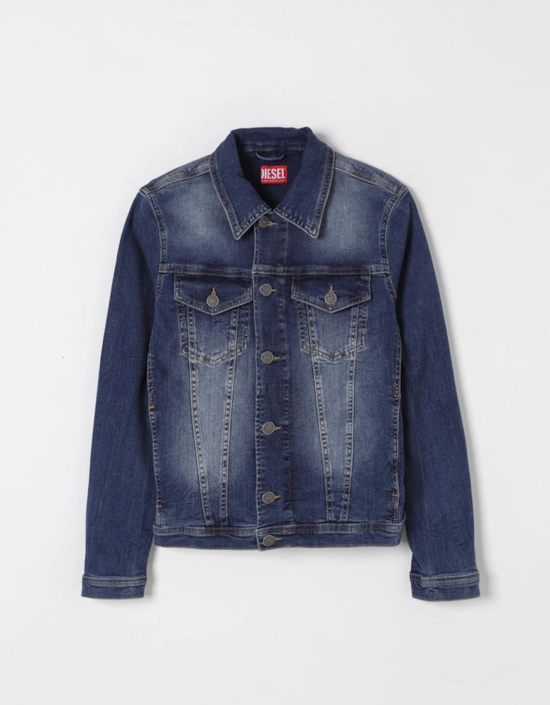 Denim Jacket Classic Fit Button Closure