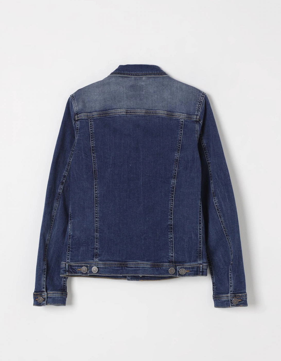 Denim Jacket Classic Fit Button Closure