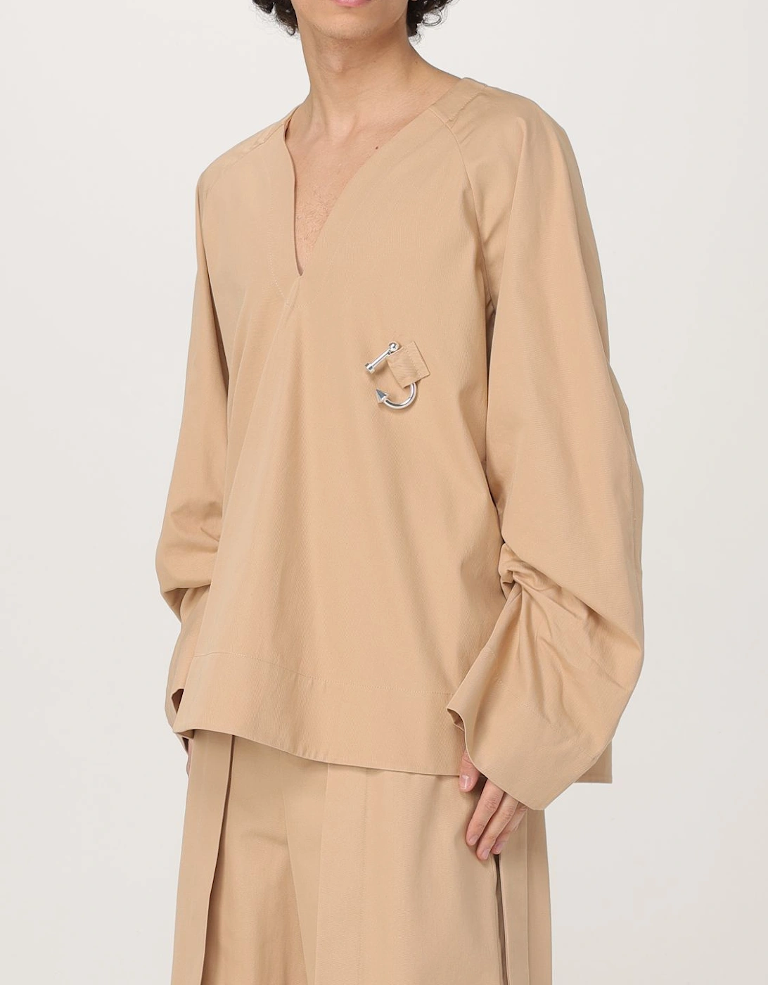 Relaxed Fit VNeck Knit Top
