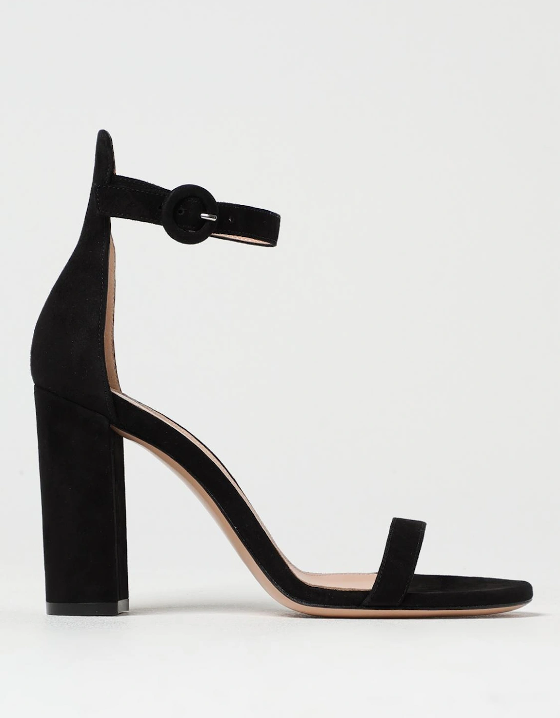 Plexi Suede Sandals Block Heel, 6 of 5