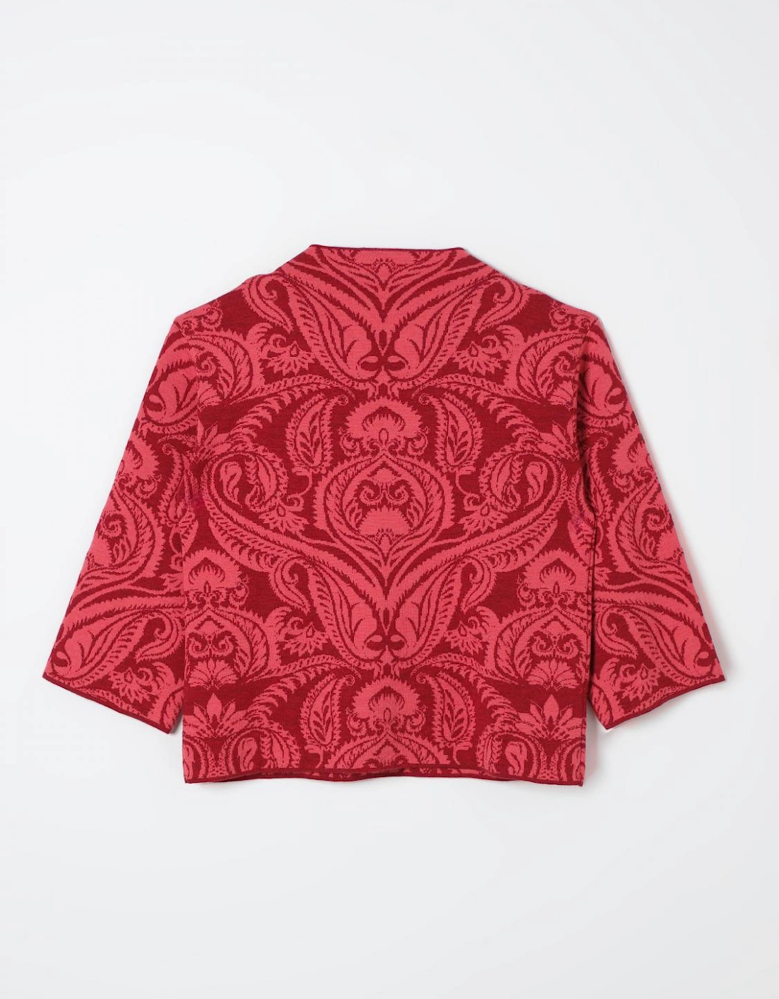 Paisley Print Knit Cardigan