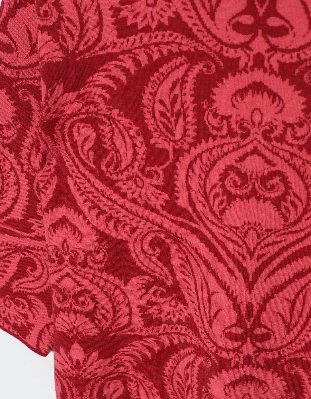 Paisley Print Knit Cardigan