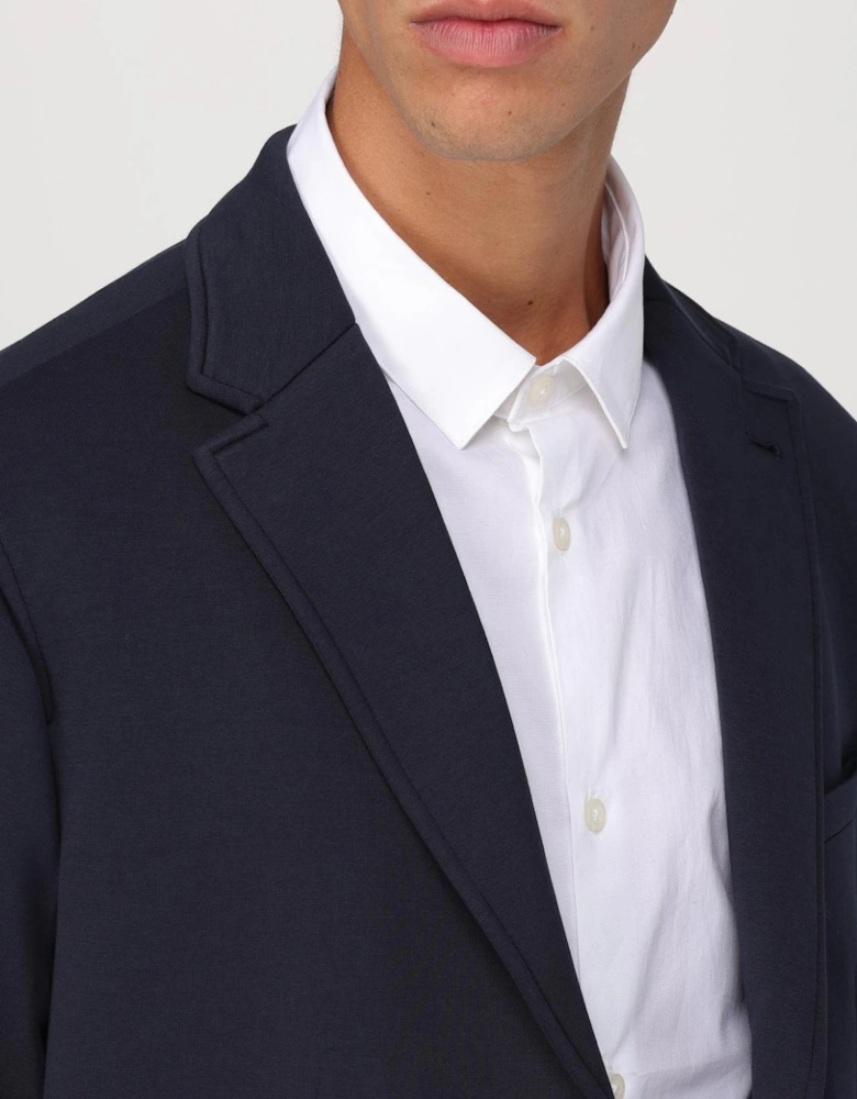 Knit Blazer with High Neck Zip
