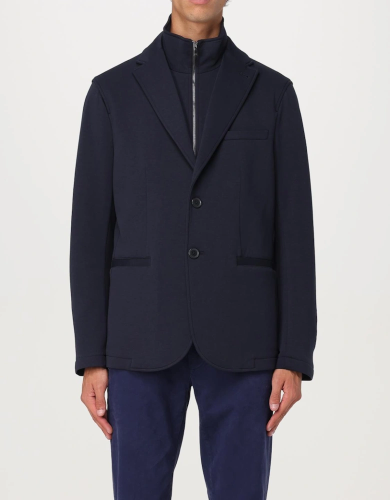 Knit Blazer with High Neck Zip