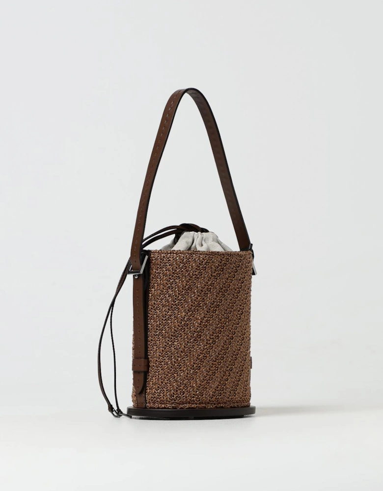 Woven Straw Bucket Bag