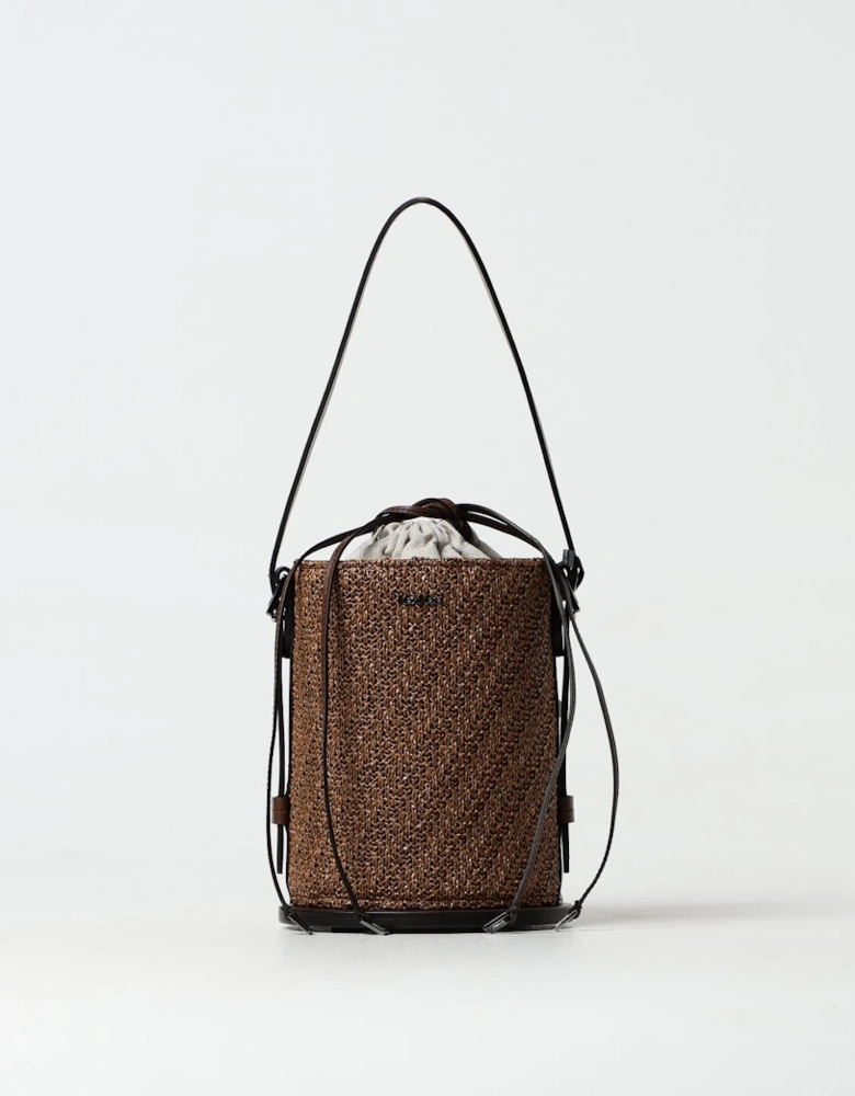 Woven Straw Bucket Bag