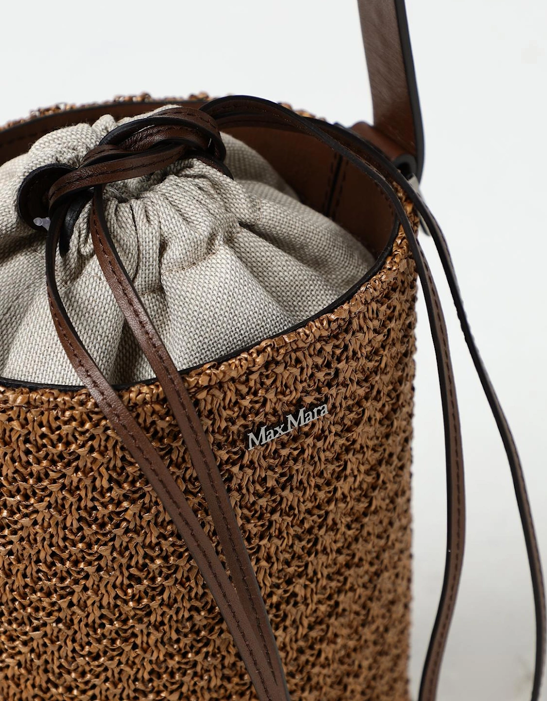 Woven Straw Bucket Bag