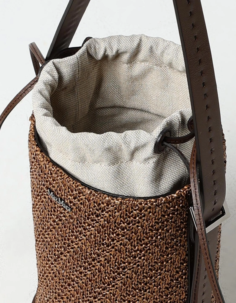 Woven Straw Bucket Bag