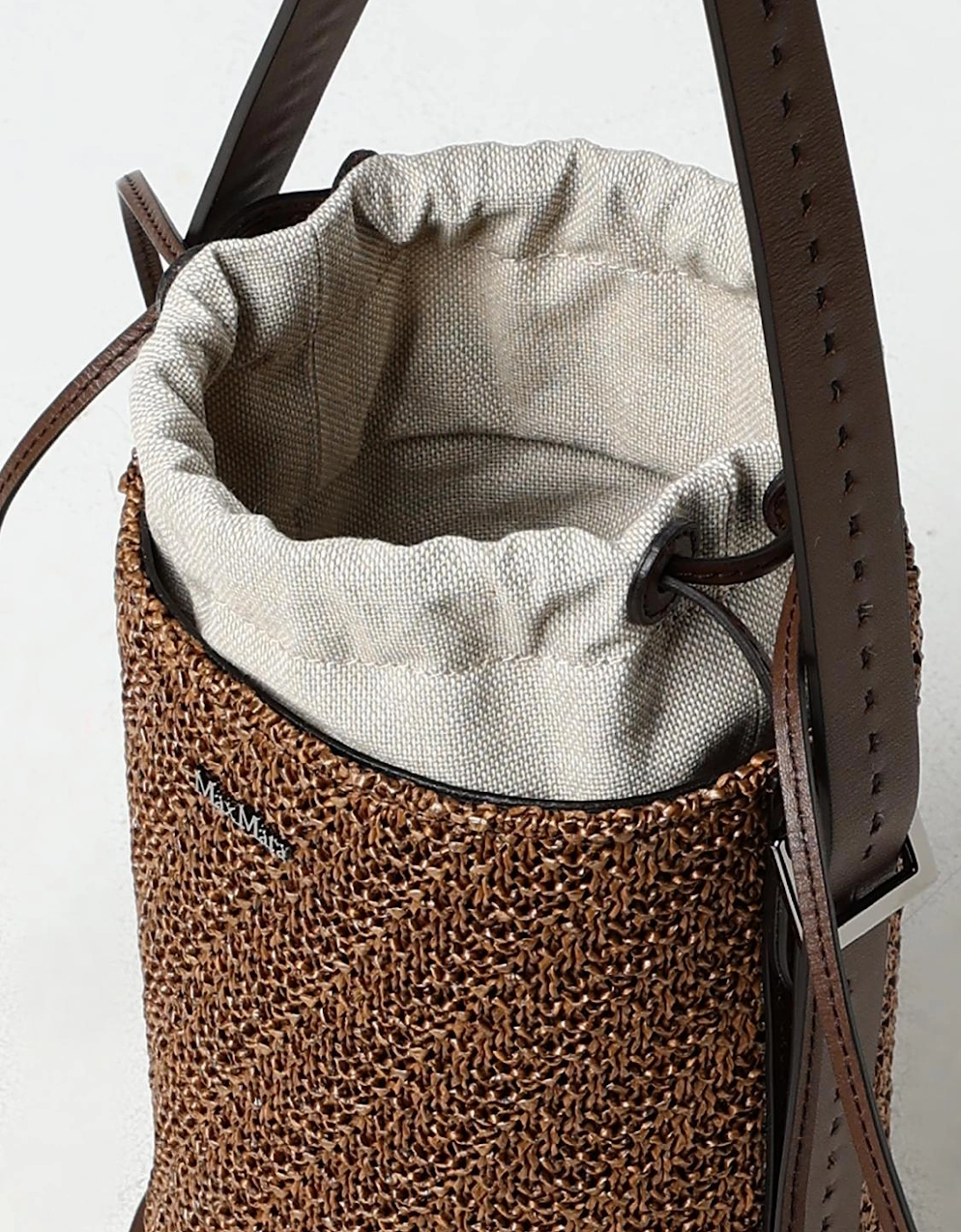 Woven Straw Bucket Bag