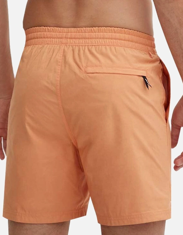 Elastic Waistband Nylon Swimsuit with Visible Logo