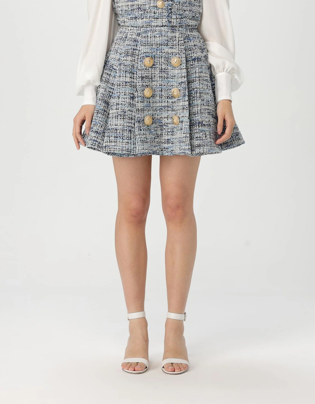 Tweed Mini Skirt Pleated Design, 6 of 5