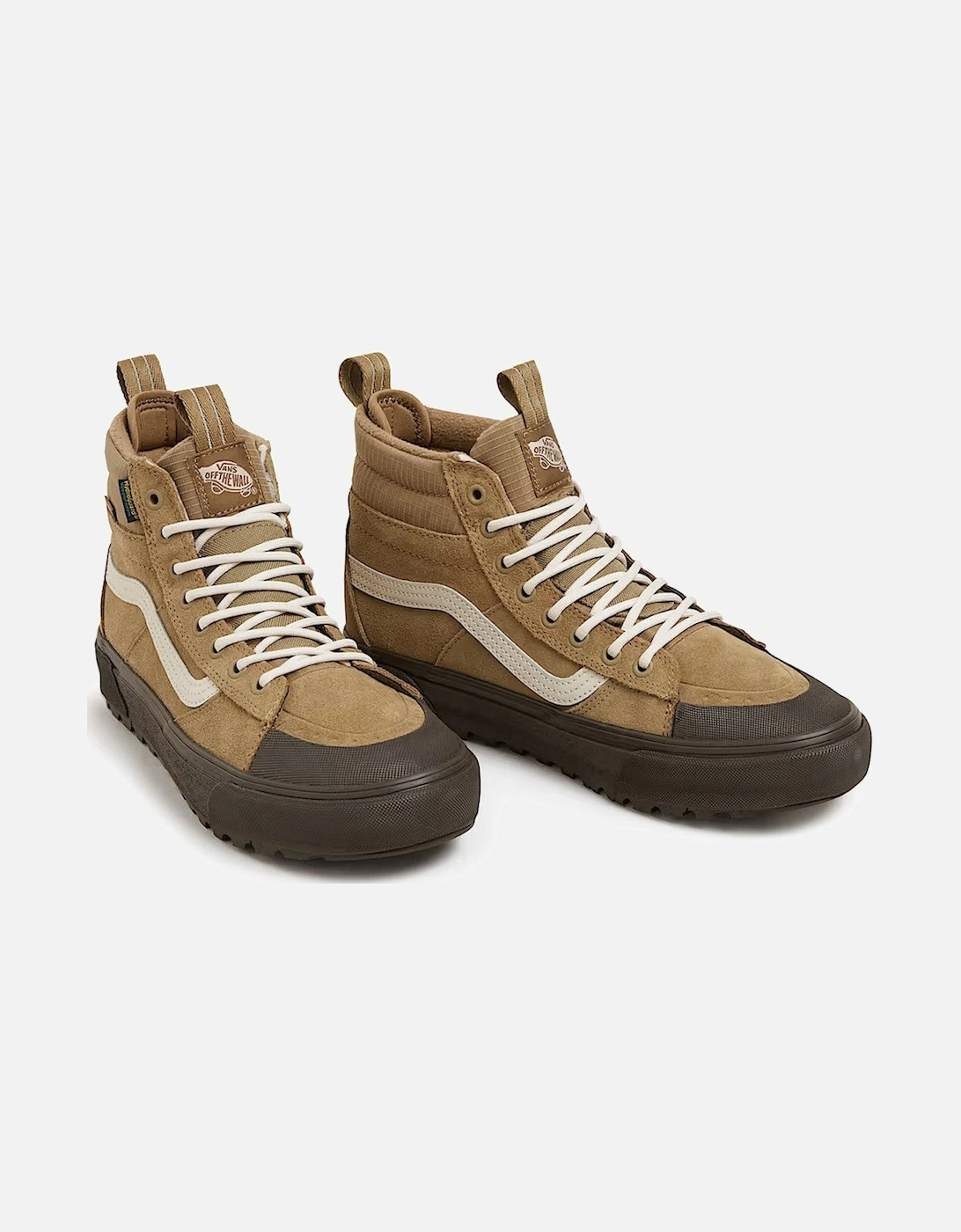 FabricandLeatherRoundToeSneakers