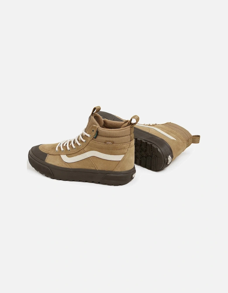 FabricandLeatherRoundToeSneakers