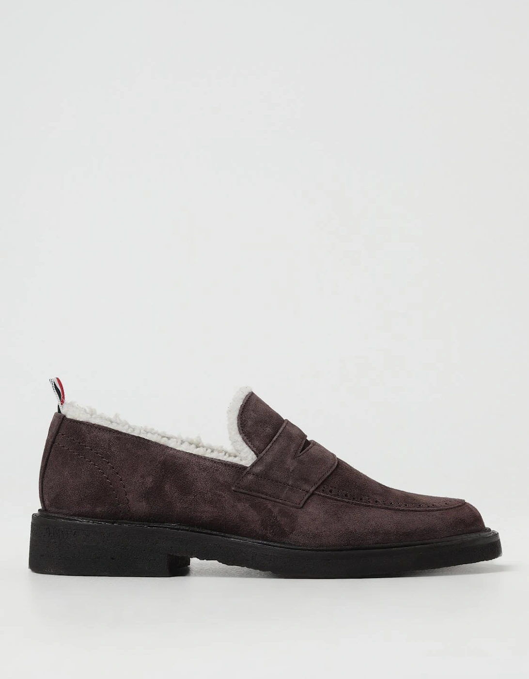 Suede Penny Loafers Shearling Lining, 6 of 5