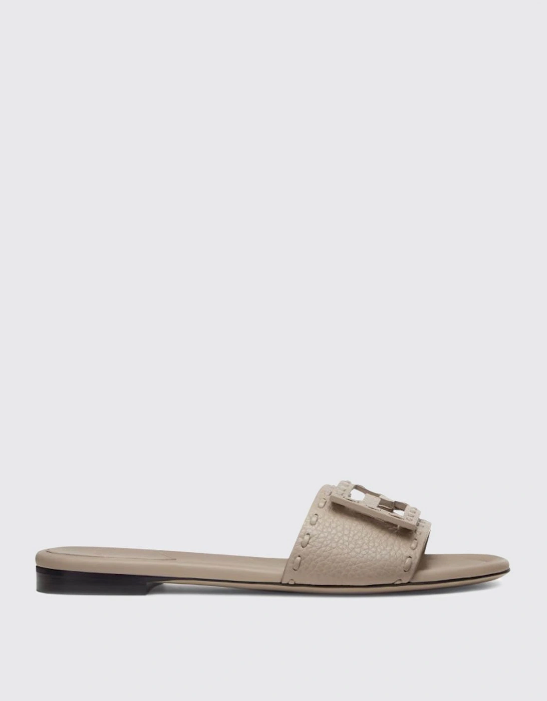 Flat Leather Sandals with Logo Detailing, 6 of 5