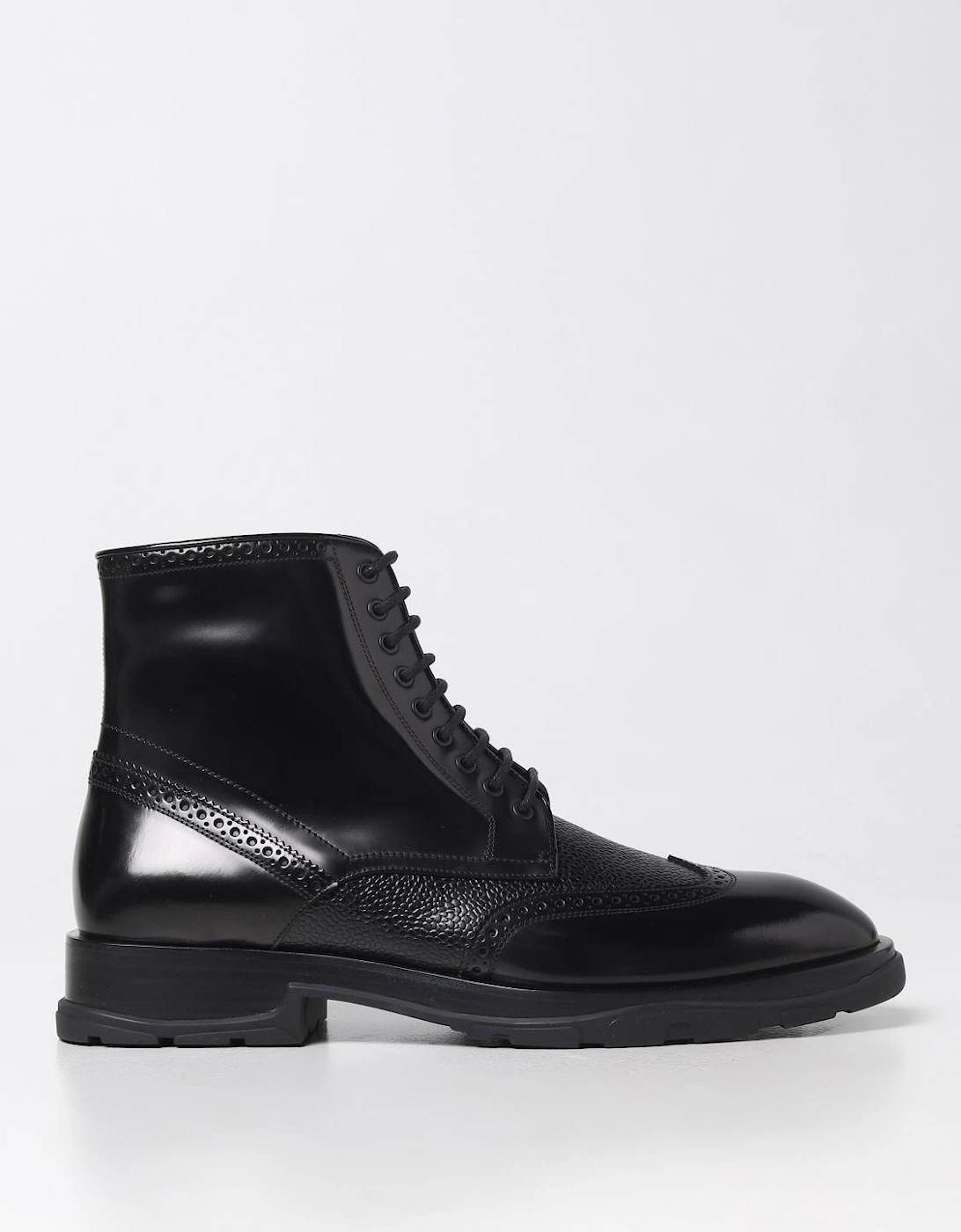 Leather Brogue LaceUp Boots, 5 of 4