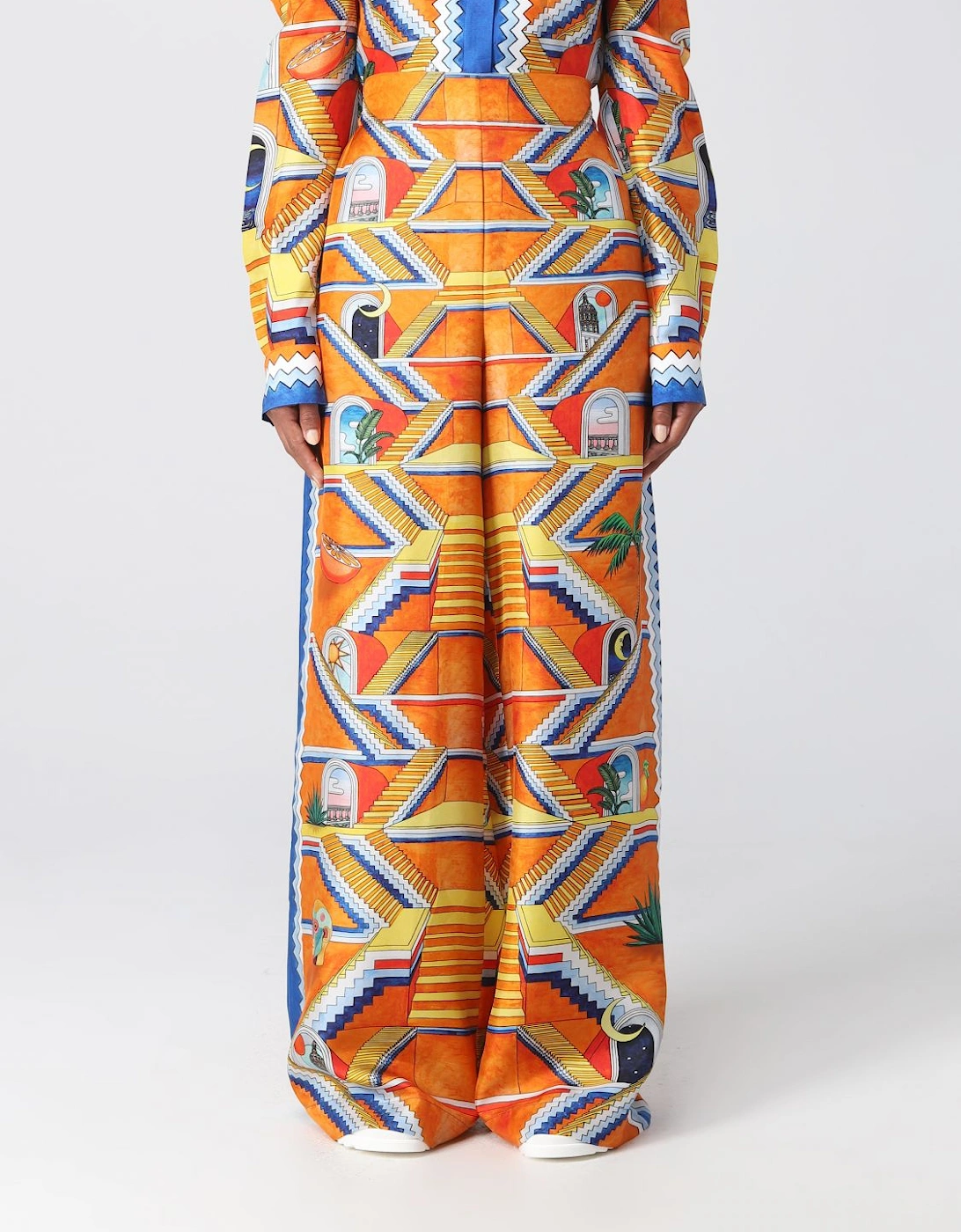 Stairs Print Wide Leg Pants, 6 of 5