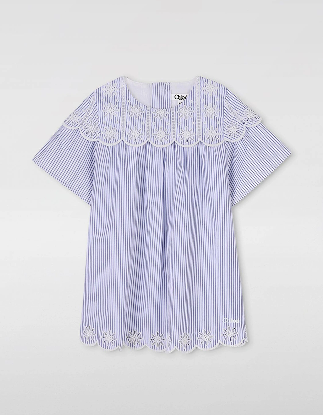 Striped Eyelet Trim Dress, 3 of 2