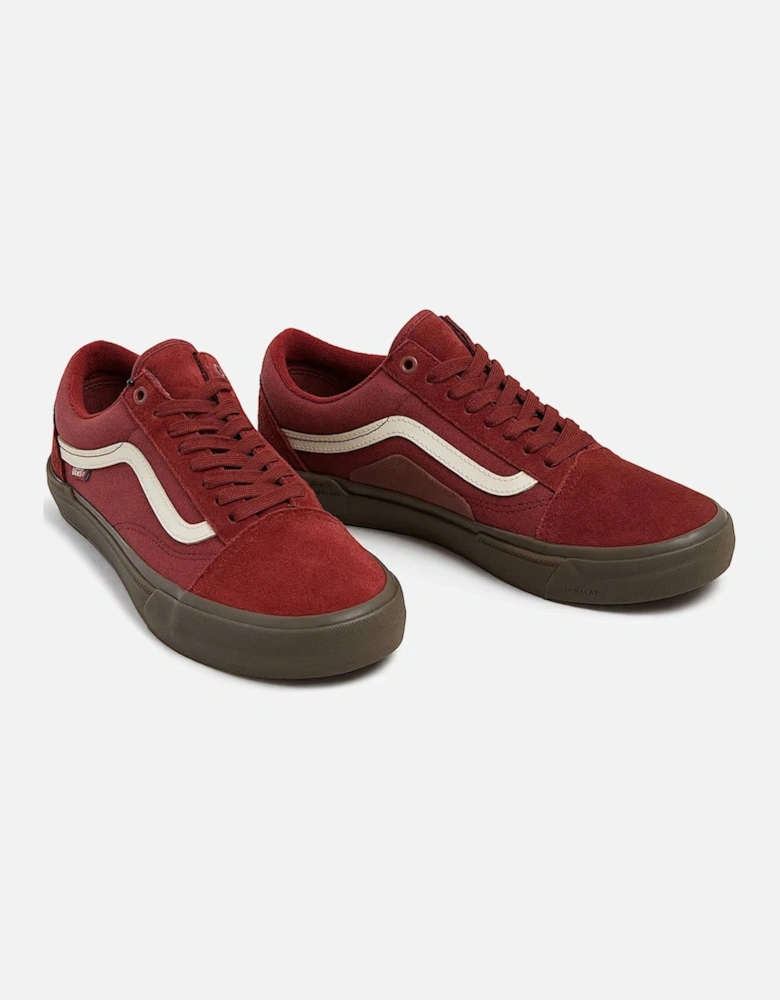 Leather Sneakers with Rubber Sole and Round Toe
