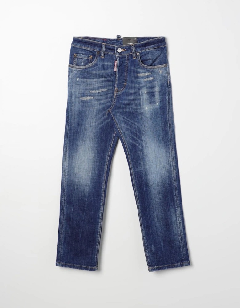 Relaxed Fit Distressed Jeans