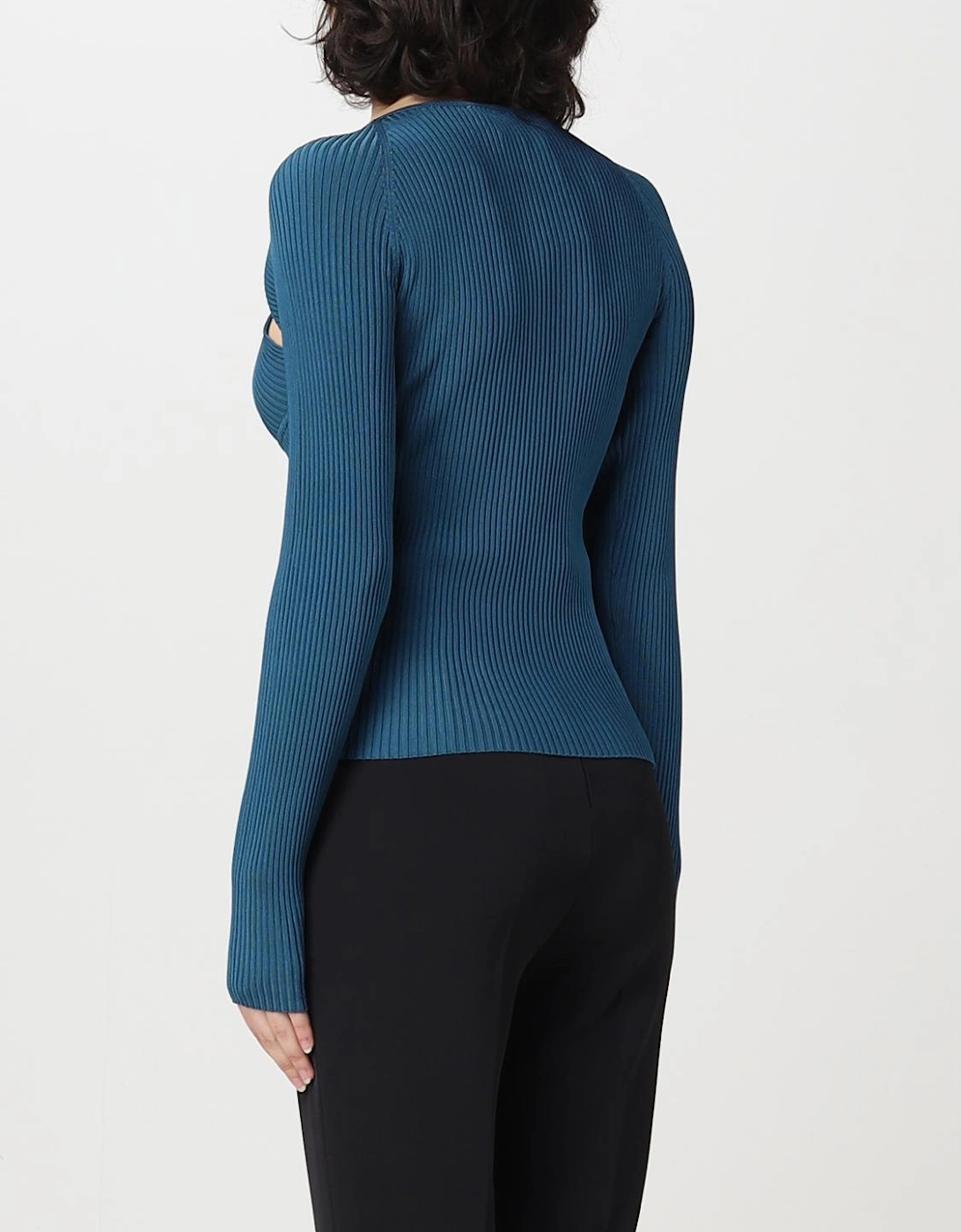 Cutout Ribbed Knit Top