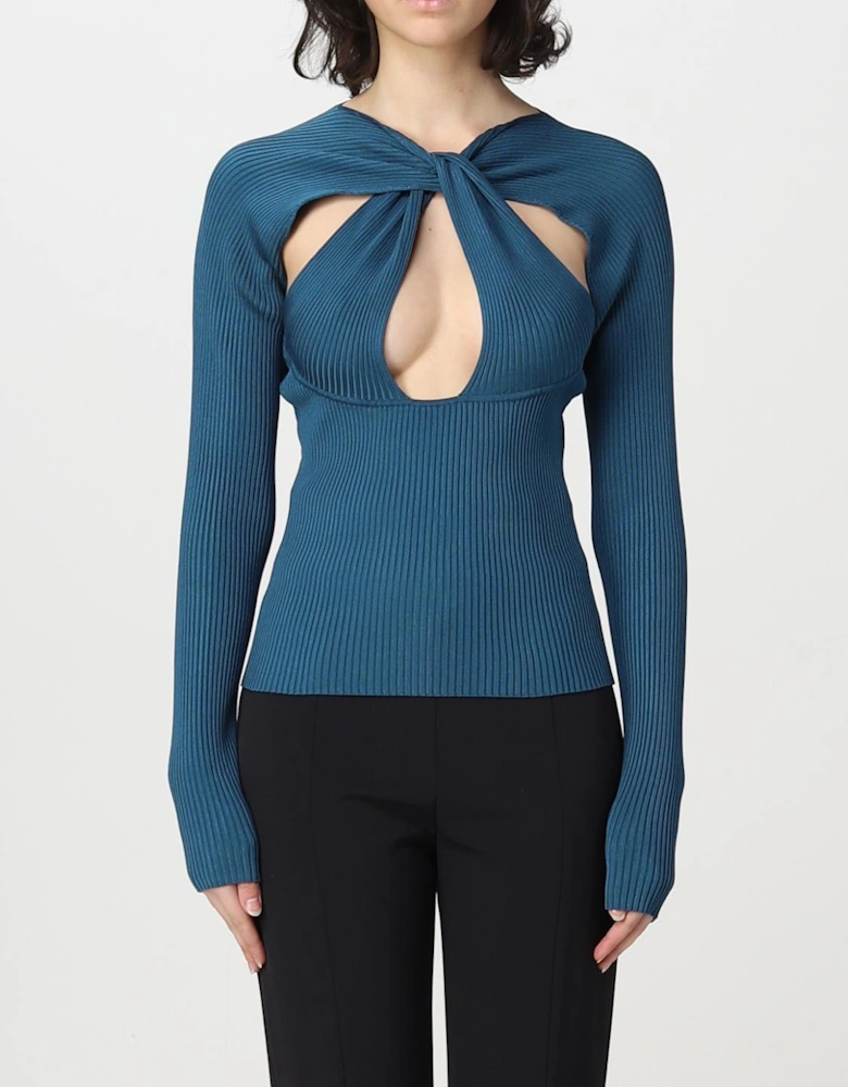 Cutout Ribbed Knit Top