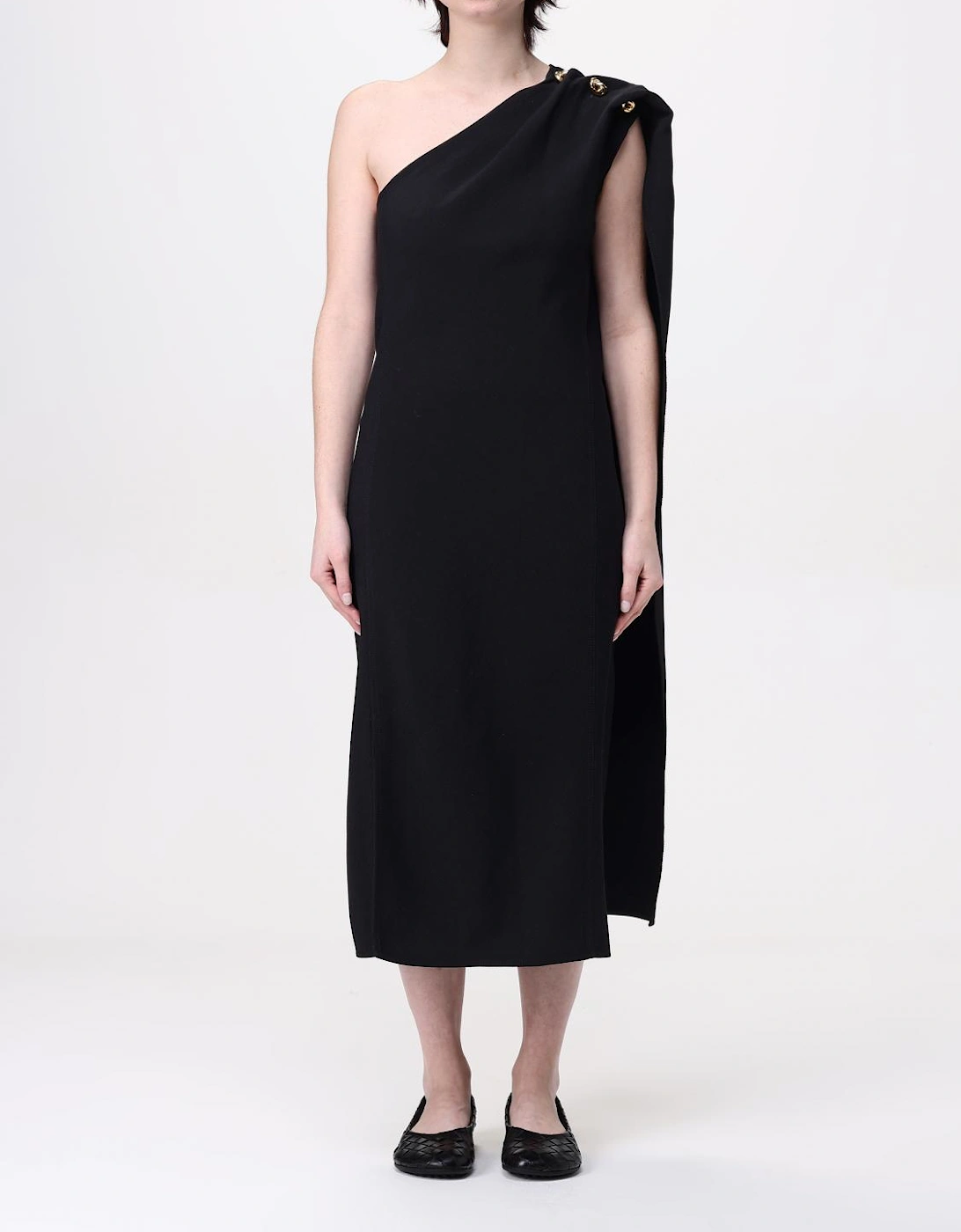 OneShoulder Cape Sleeve Midi Dress, 6 of 5