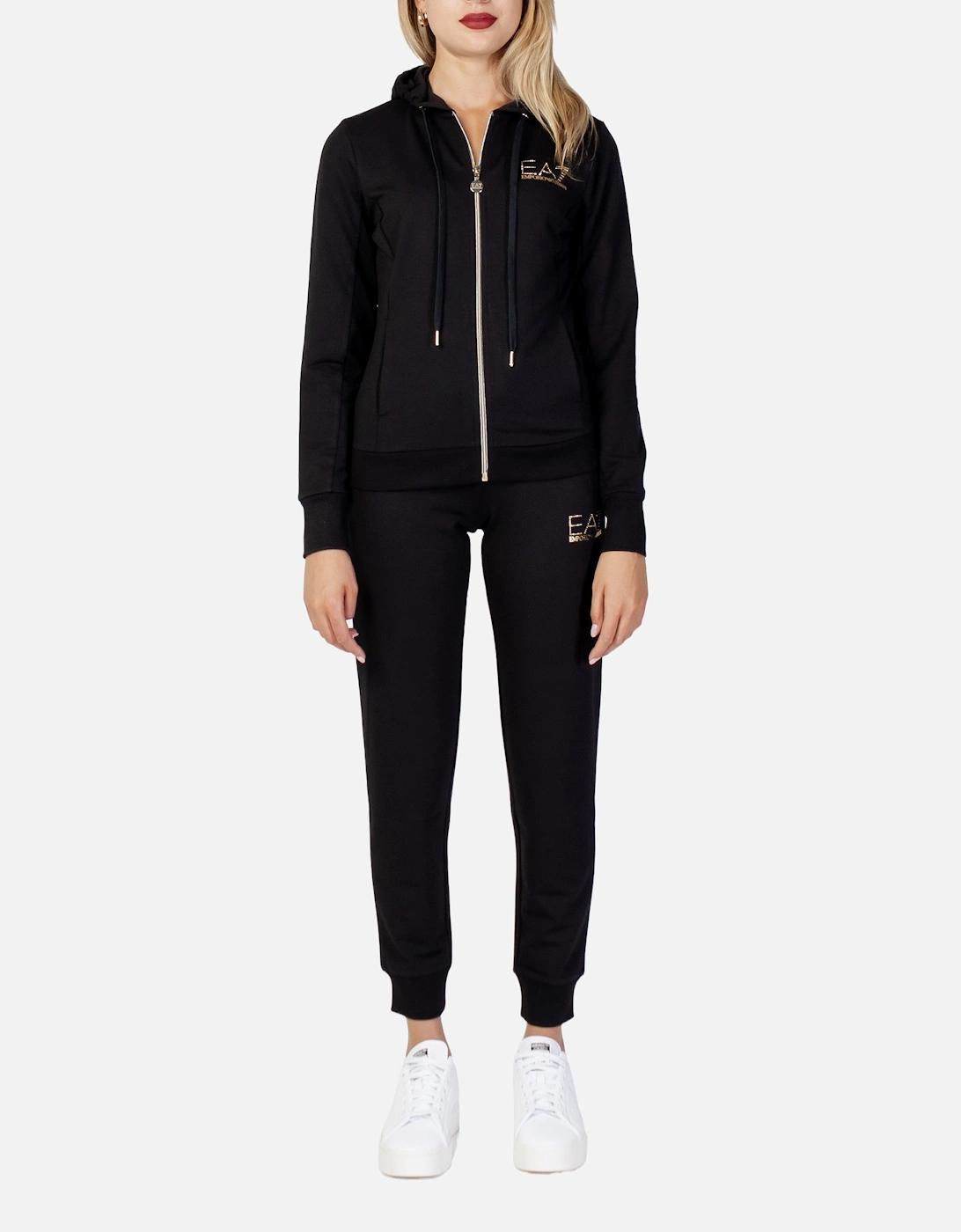 Black Hooded Jumpsuit with Zip Fastening, 3 of 2