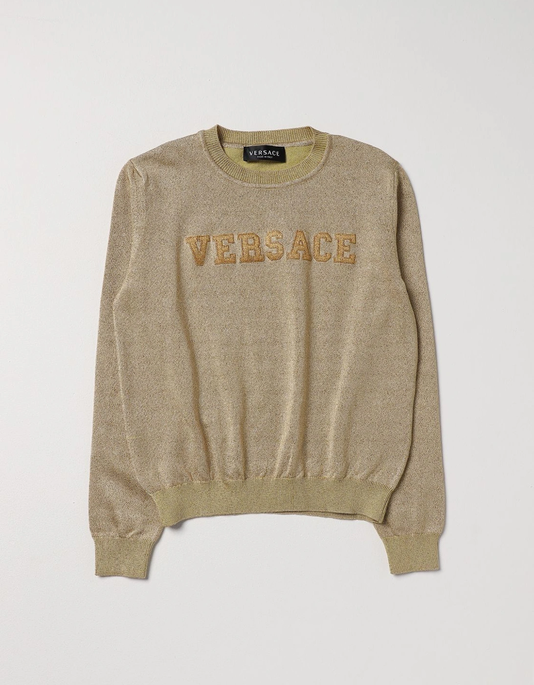 Sequin Logo Knit Sweater