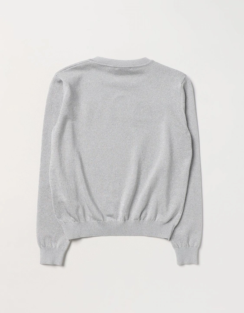 Sequin Logo Knit Sweater