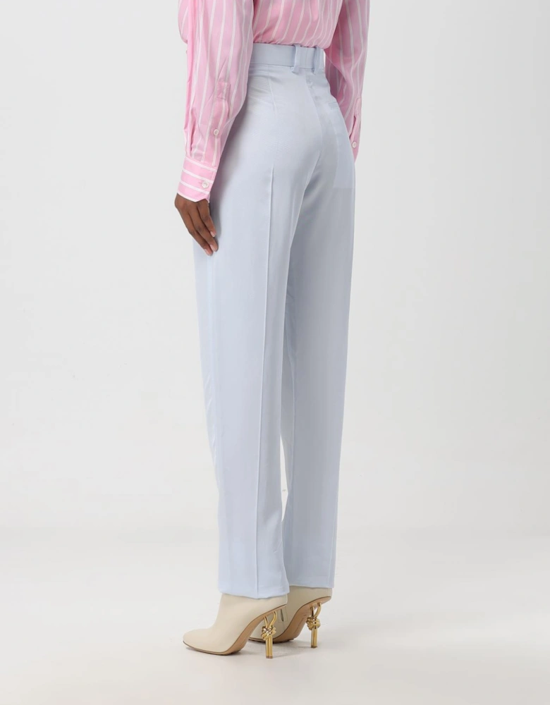 Silk Trousers Straight Leg