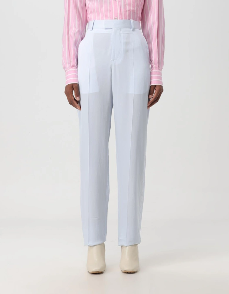 Silk Trousers Straight Leg