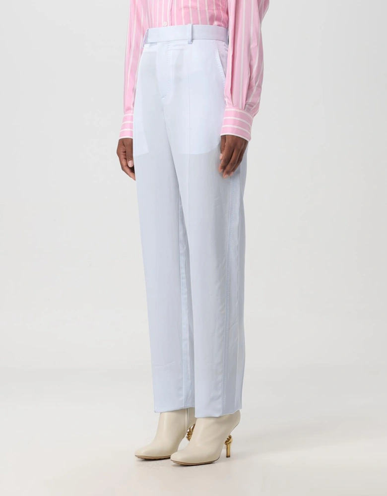 Silk Trousers Straight Leg